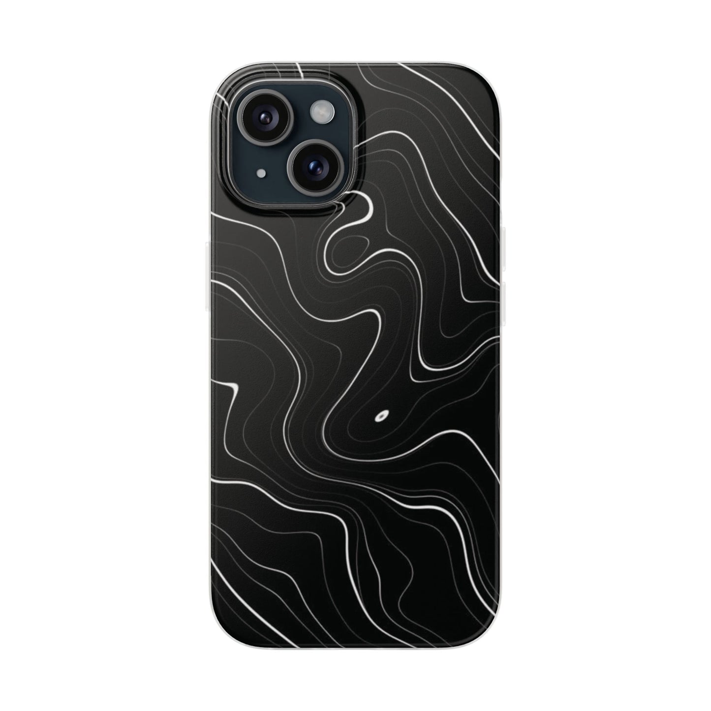 Sleek Black Marble Flexi Case