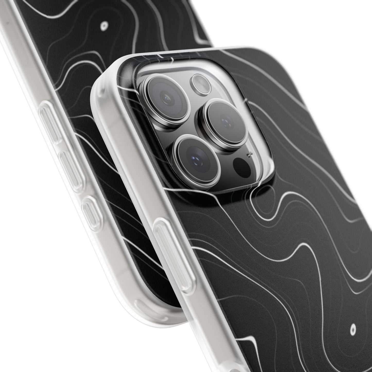 Sleek Black Marble Flexi Case