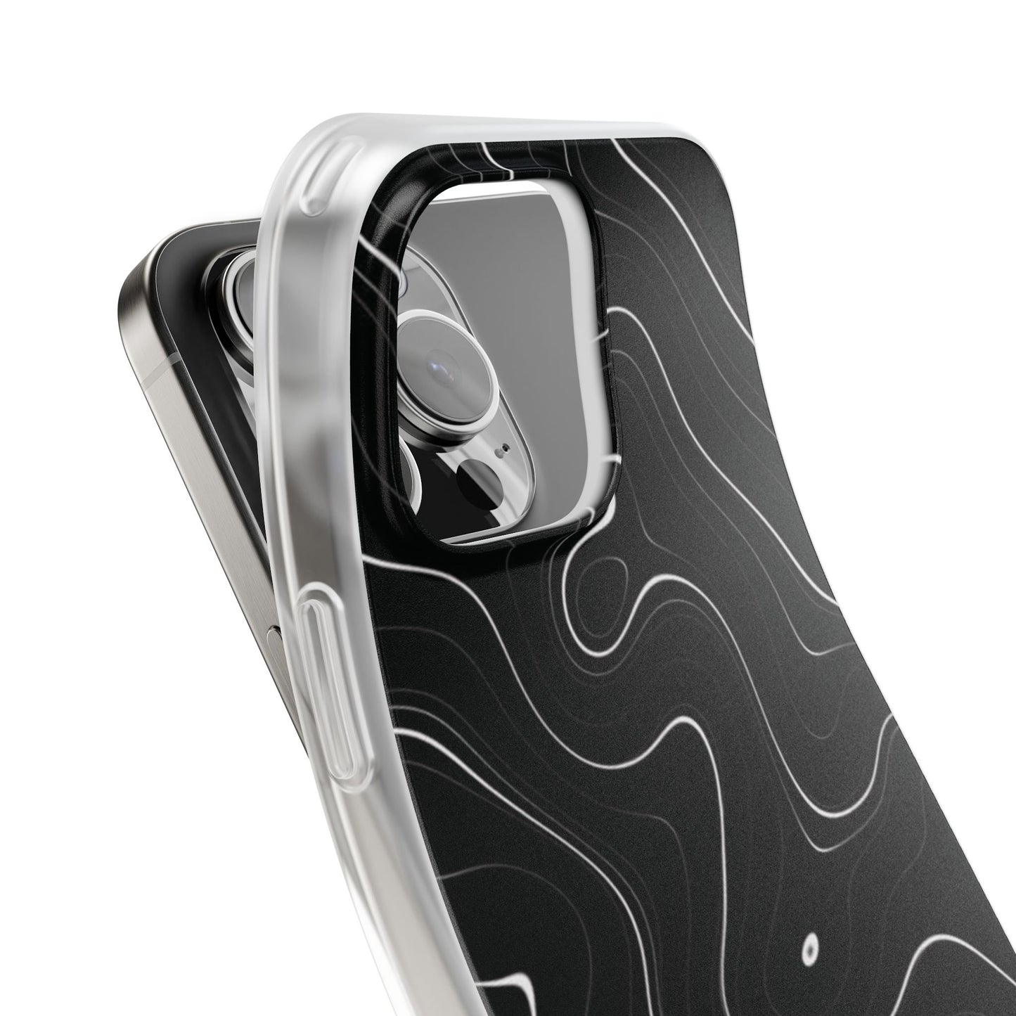 Sleek Black Marble Flexi Case