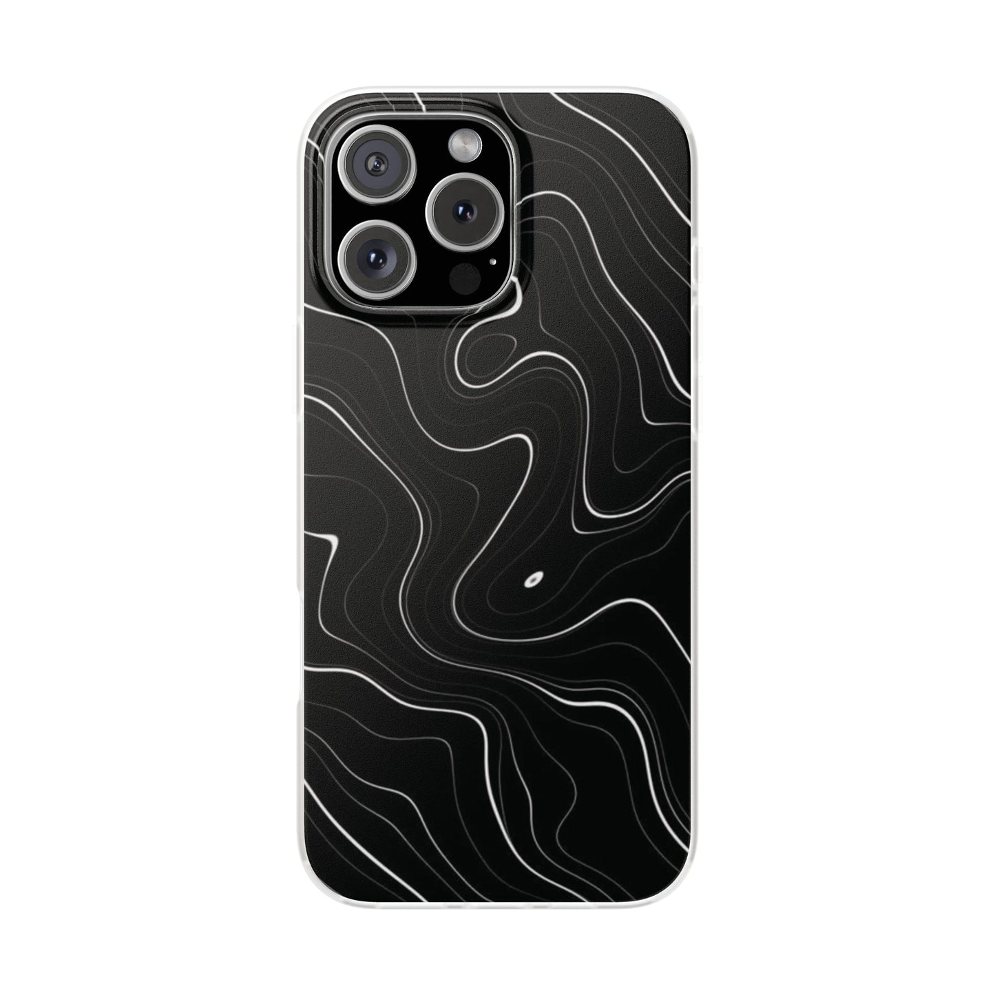 Sleek Black Marble Flexi Case