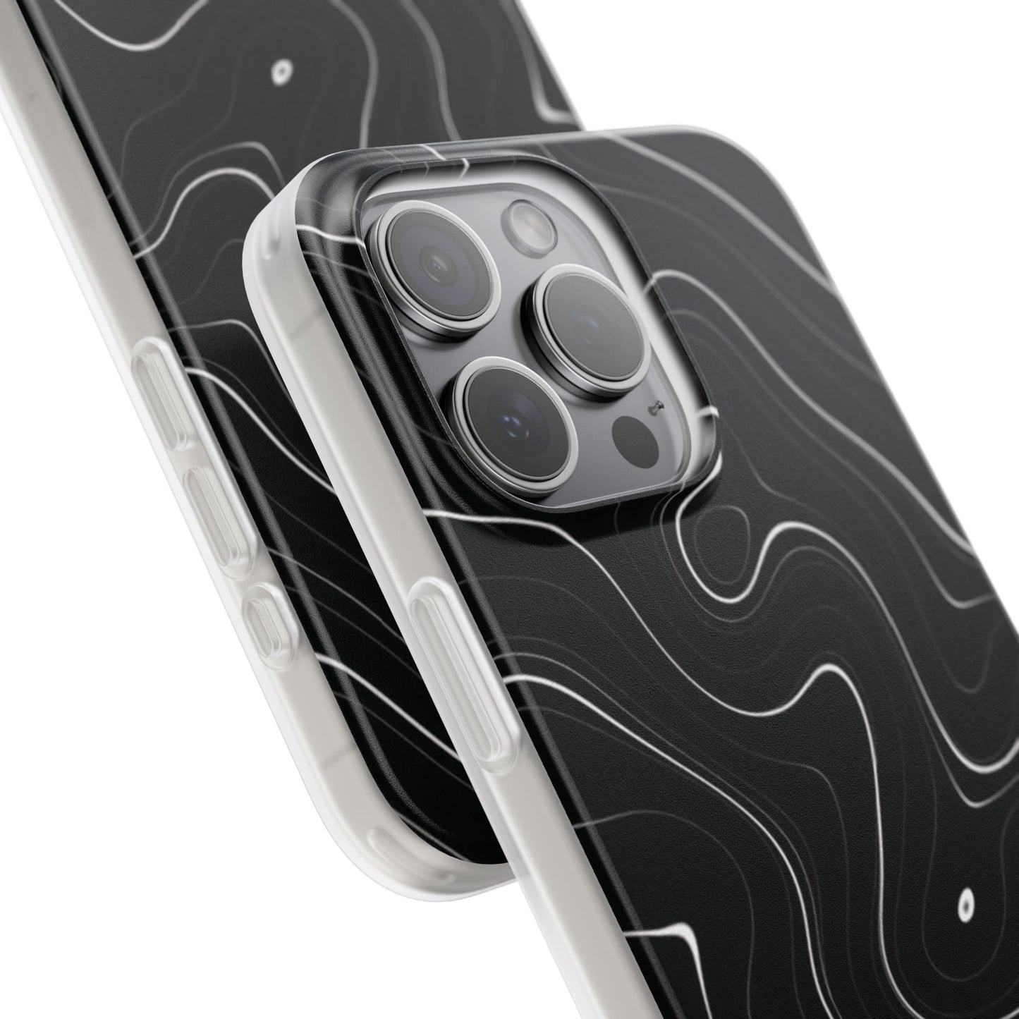 Sleek Black Marble Flexi Case