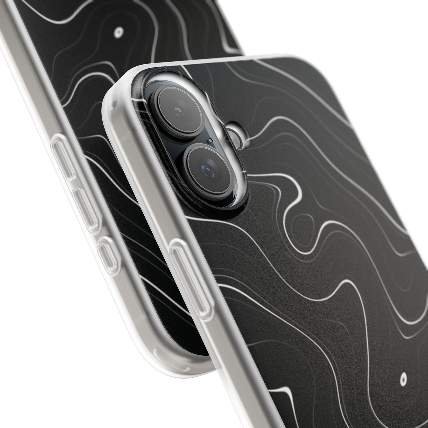Sleek Black Marble Flexi Case