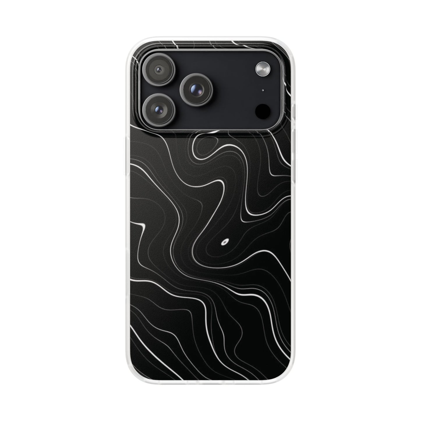 Sleek Black Marble Flexi Case