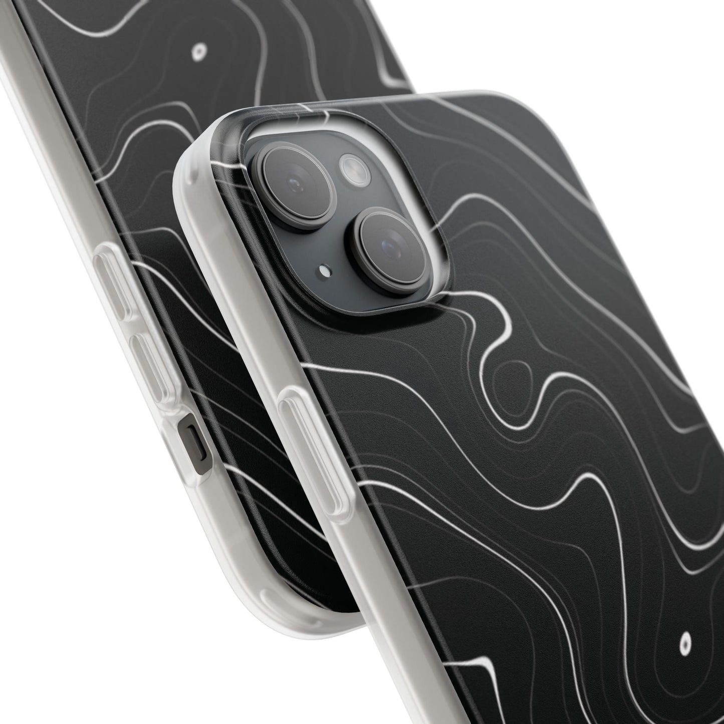 Sleek Black Marble Flexi Case