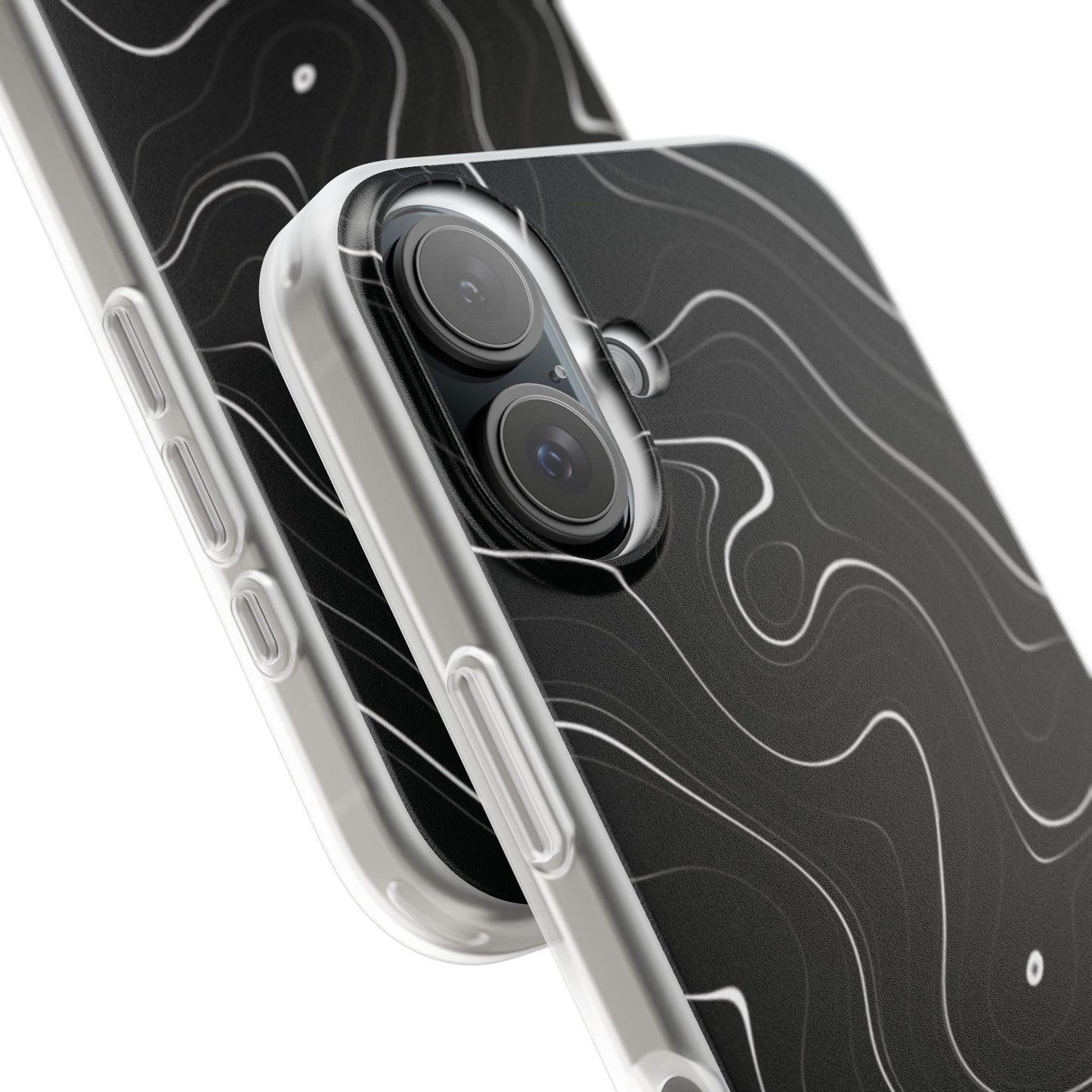 Sleek Black Marble Flexi Case