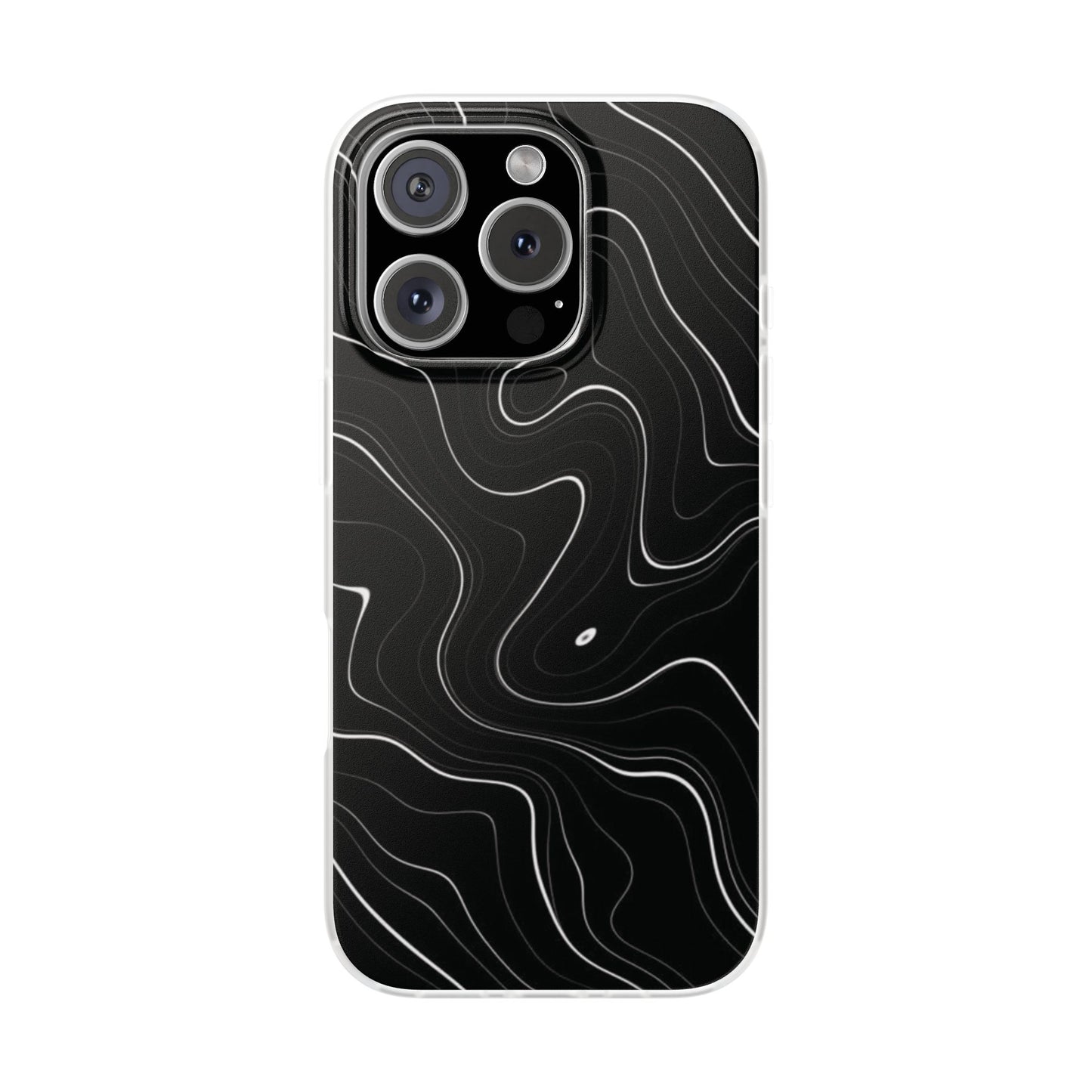 Sleek Black Marble Flexi Case