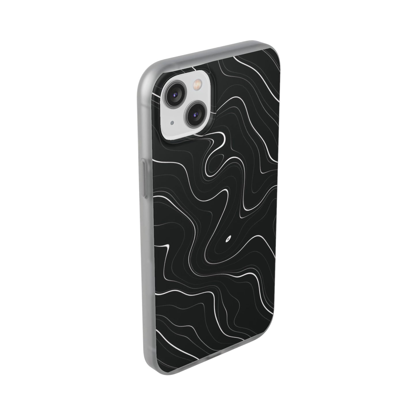 Sleek Black Marble Flexi Case