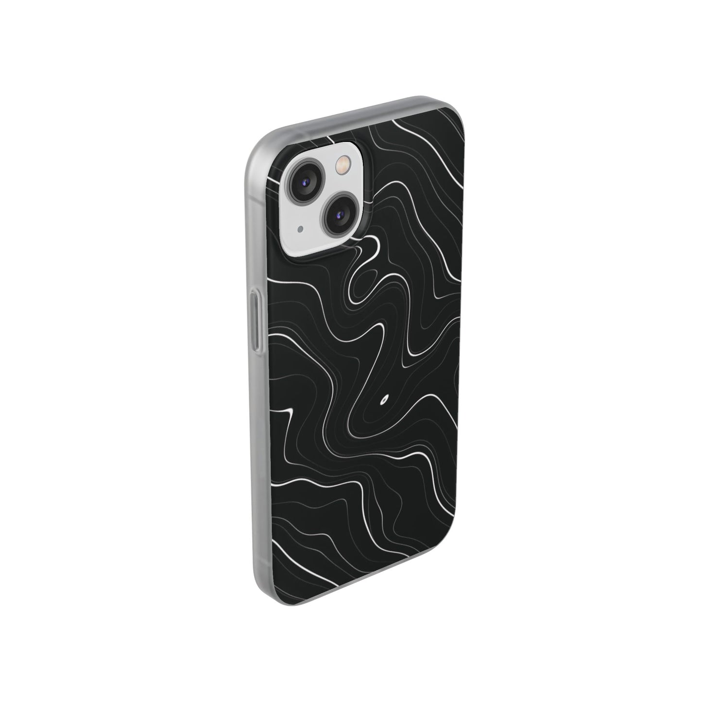 Sleek Black Marble Flexi Case