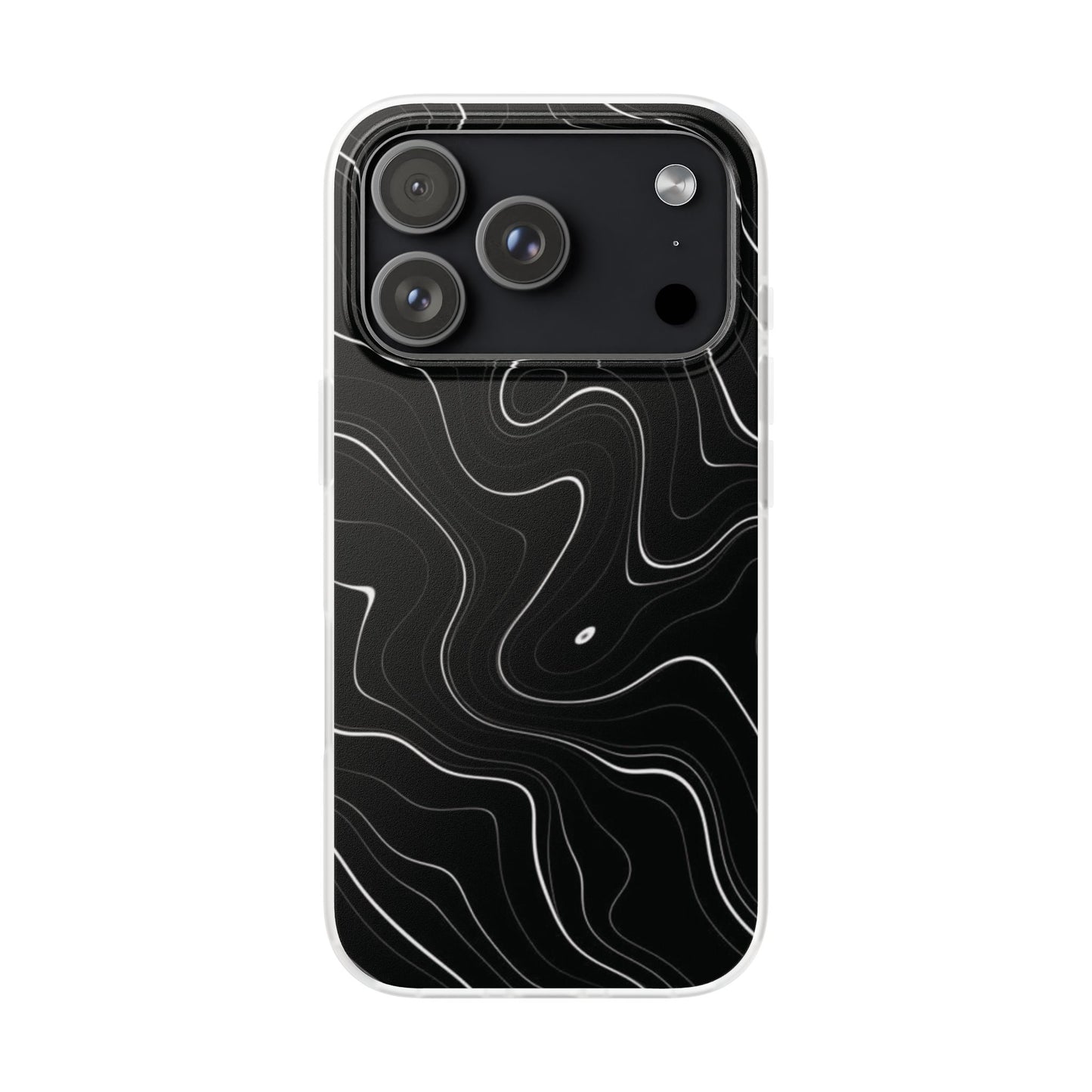 Sleek Black Marble Flexi Case
