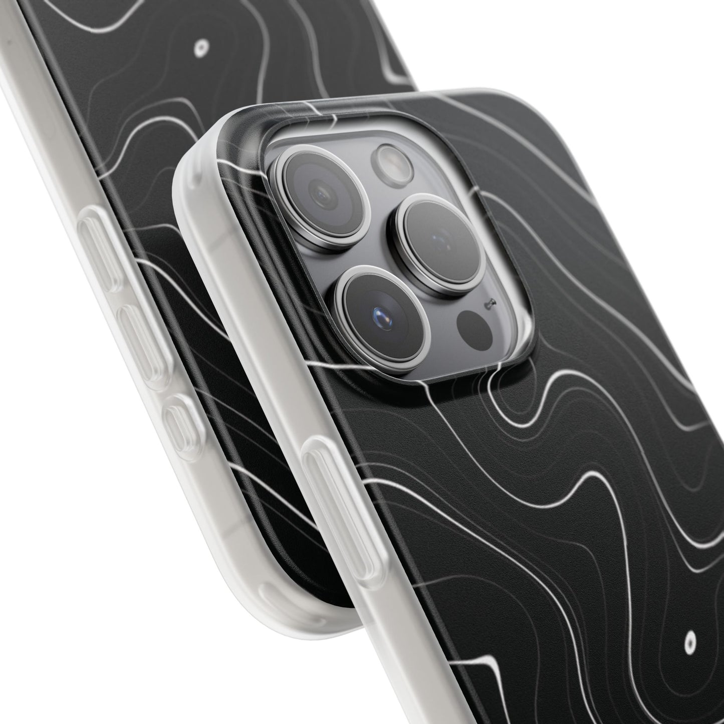 Sleek Black Marble Flexi Case