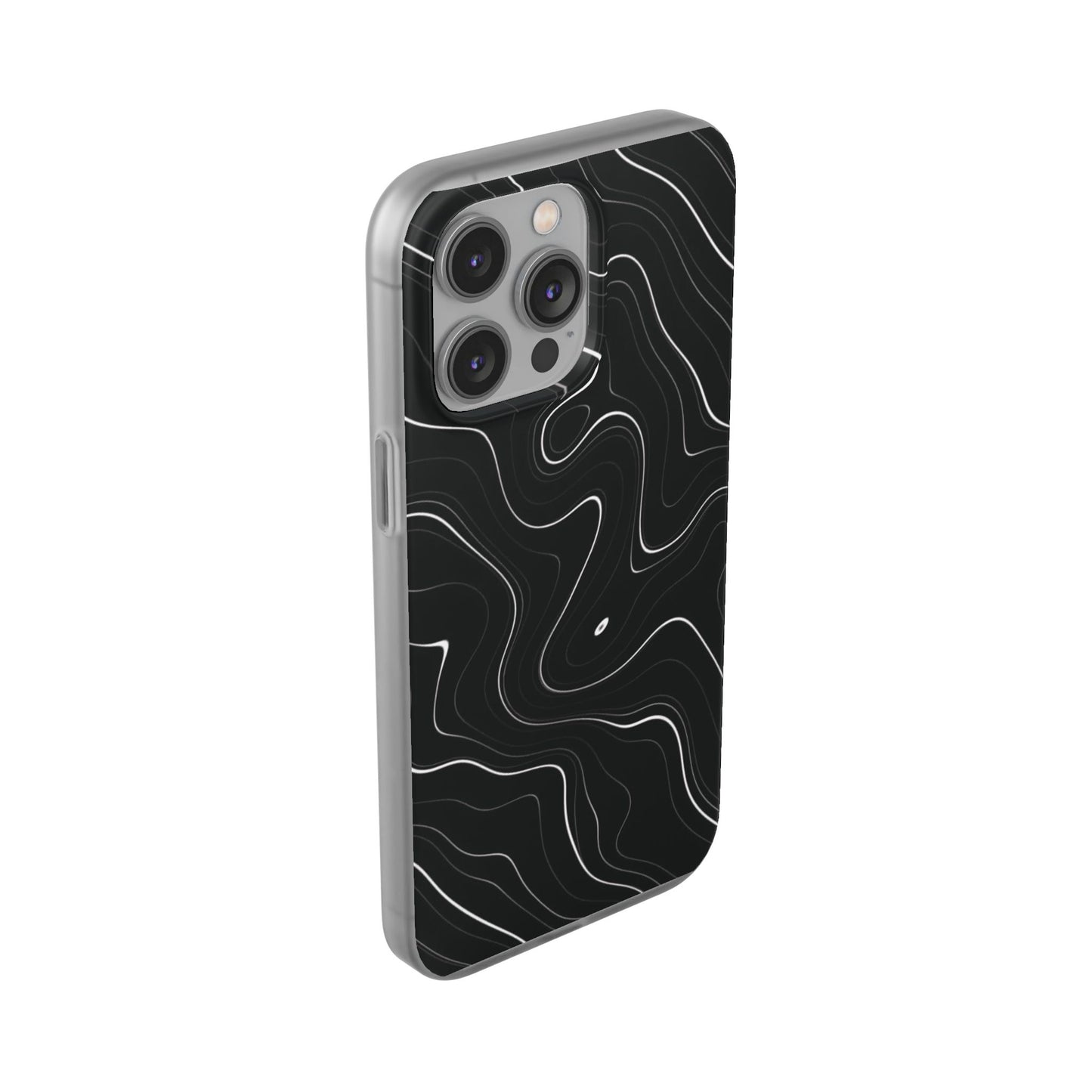Sleek Black Marble Flexi Case
