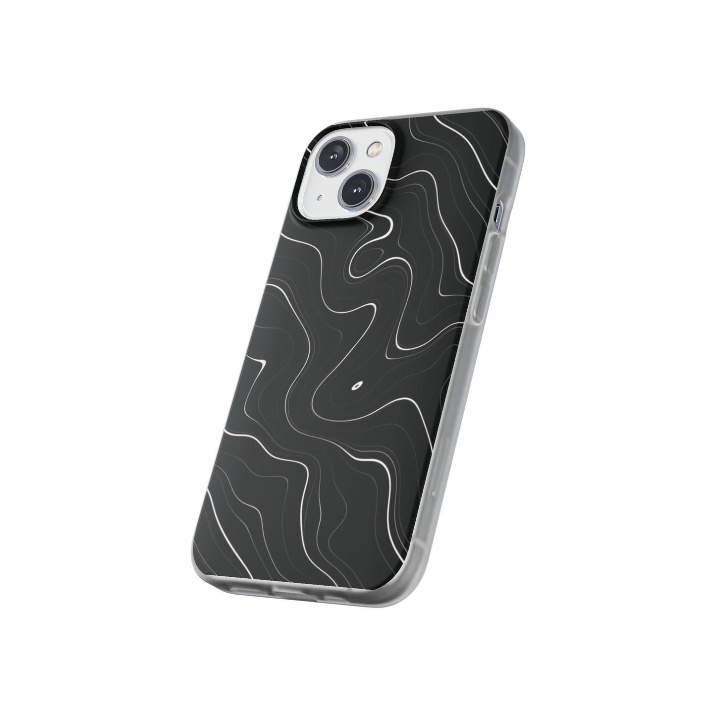 Sleek Black Marble Flexi Case