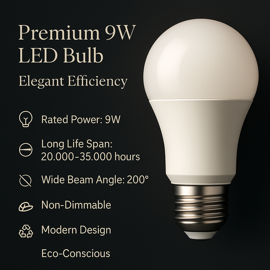 Premium 9W LED Bulb – Elegant Efficiency